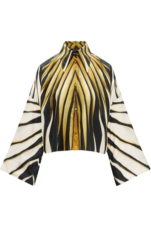 Roberto Cavalli Ray of print silk shirt