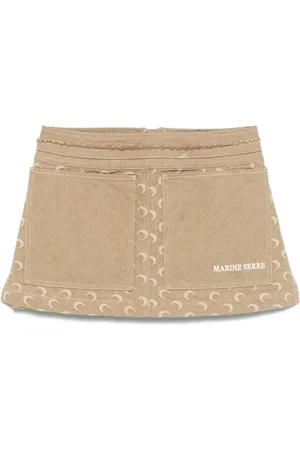 Marine Serre Moon-jacquard mini skirt