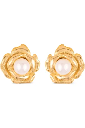 Susan Caplan 1980s rose clip-on earrings