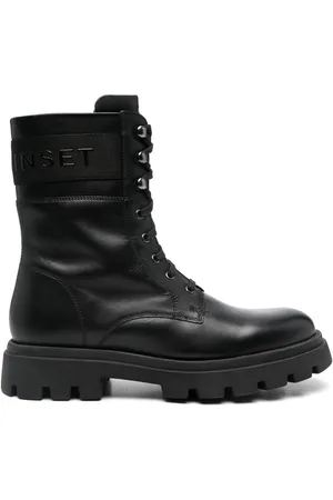 Twin-Set Leather combat boots