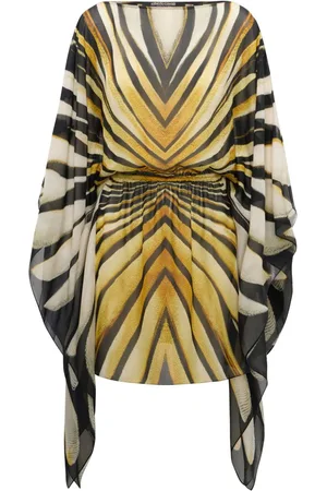 Roberto Cavalli Ray of print chiffon silk dress