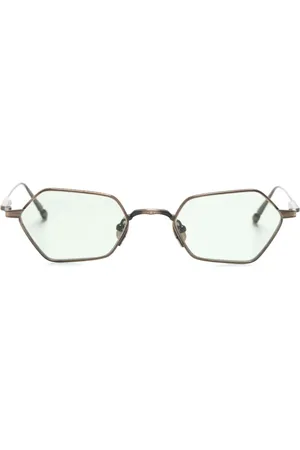 MATSUDA Geometric-frame titanium sunglasses