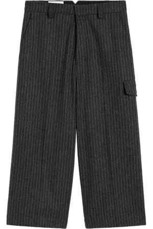 Ami Military pinstripe-pattern shorts