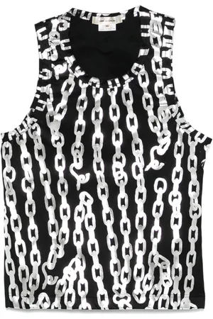 Comme des Garçons Chain-link print tank top
