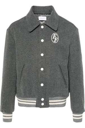 Family First Logo-embroidered varsity jacket