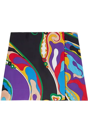 Puccini Orchidee-print silk mini skirt