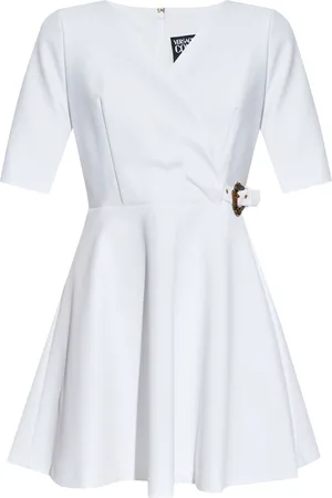 VERSACE Logo-buckle mini dress
