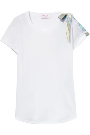 Puccini Bow-detail cotton T-shirt