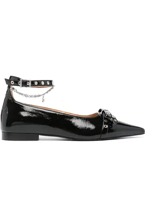 Ganni Bow-detail ballet flats