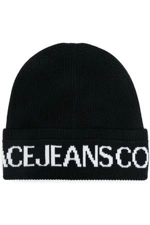 VERSACE Logo-intarsia beanie