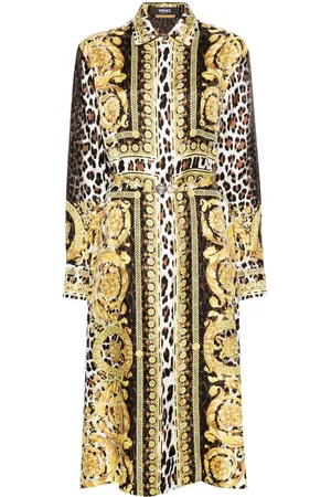 VERSACE Wild Barocco Foulard shirt dress