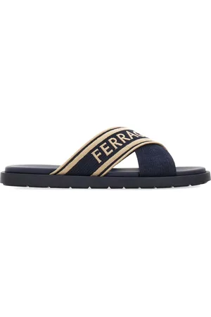 Salvatore Ferragamo Crossover-strap cotton sandals