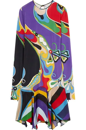 Puccini Orchidee-print mini dress