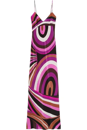 Puccini Iride-print silk dress