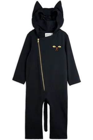 Mini Rodini Kitten-ear hooded playsuit