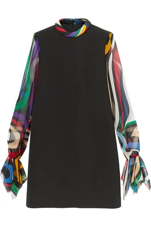 Puccini Marmo-print mini dress