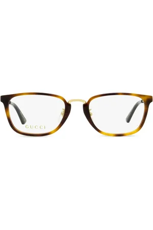 Gucci Logo-print rectangle-frame glasses