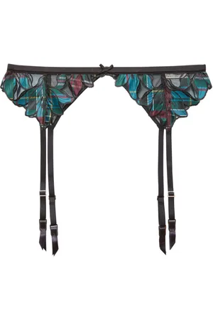 FLEUR DU MAL Lily embroidered garter belt
