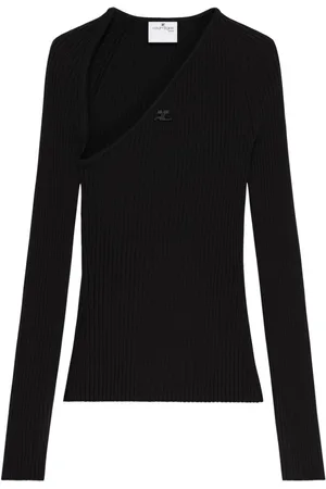 Courrèges Slash ribbed-knit top