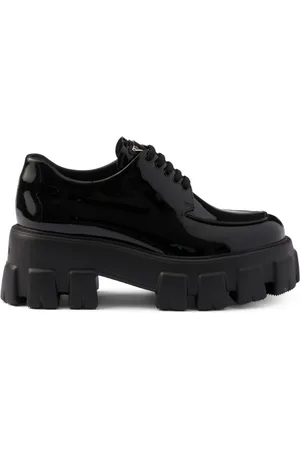 Prada Monolith patent leather lace-up shoes