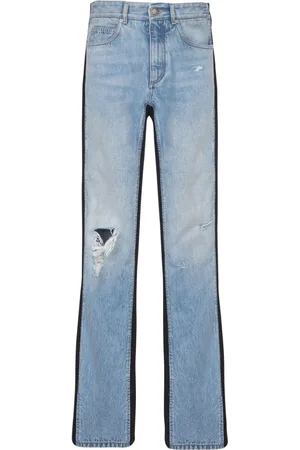 Balmain Knit-panel denim jeans