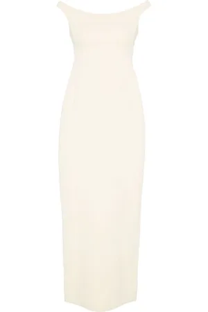 Totême Curved off-shoulder maxi dress