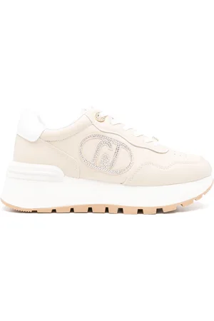 Liu Jo Crystal-embellished leather sneakers