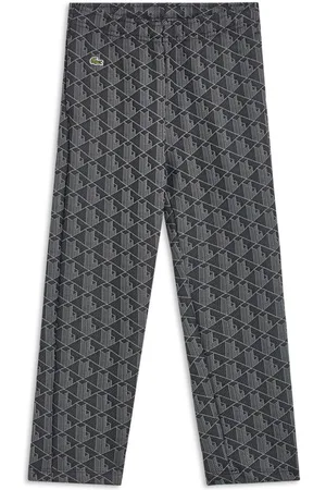 Lacoste Monogram-pattern cotton track pants