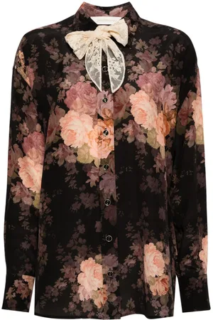 ZIMMERMANN Lace-scarf shirt