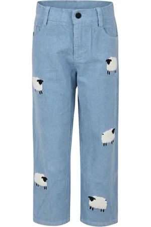 Stella McCartney Embroidered-sheep corduroy trousers