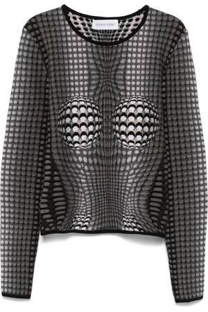 Marine Serre Moon jacquard sweater