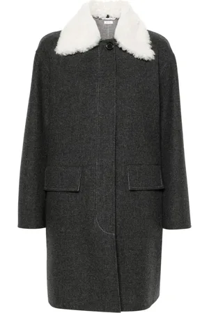 Thom Browne Bal-collar wool-felt coat