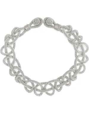 Fabiana Filippi Chain-effect rhinestone necklace