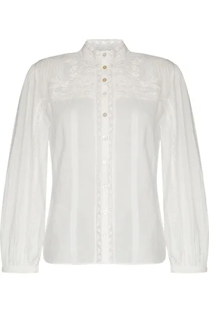 LOVESHACKFANCY Ronda floral-embroidery blouse