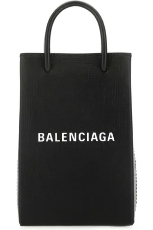 Balenciaga Logo-print leather phone case