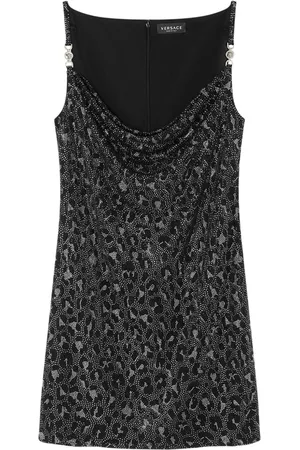 VERSACE Leopard-print mini dress