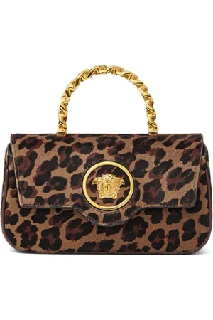 VERSACE La Medusa leopard-print mini bag