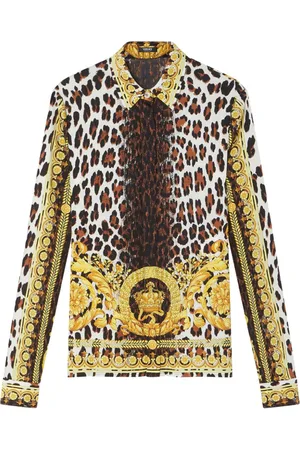VERSACE Leopard-print blouse