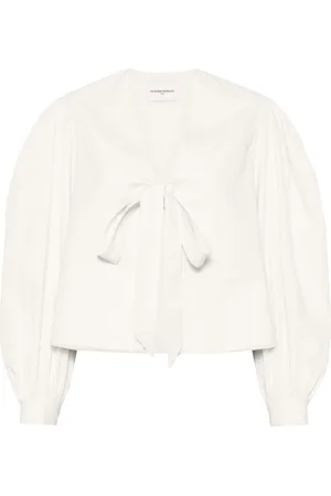 Claudie Pierlot Tie-fastening V-neck blouse