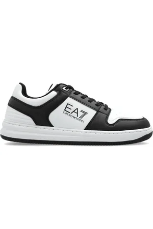 EA7 Lace-up logo-print trainers