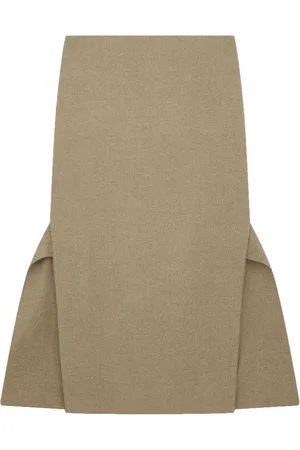 Stella McCartney Side-panel wool midi skirt