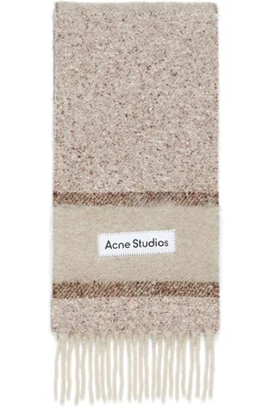 Acne Studios Fringed logo scarf