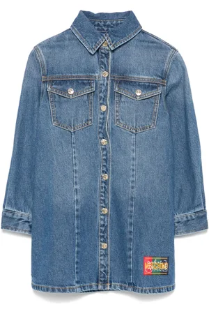Moschino Teddy Bear-embroidered denim dress