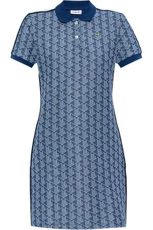Lacoste Monogram-jacquard polo dress