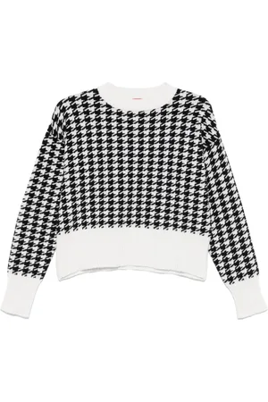 HUGO BOSS Houndstooth-intarsia sweater
