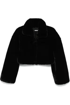 ROTATE Faux-fur cropped jacket