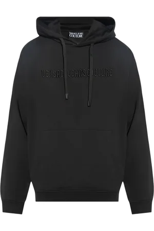 VERSACE Logo-embroidered hoodie