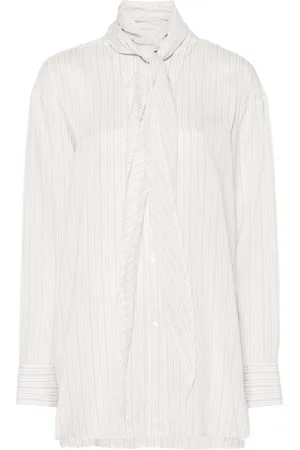 Dorothee Schumacher Scarf-detail striped blouse