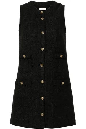 Sandro Embossed-buttons dress