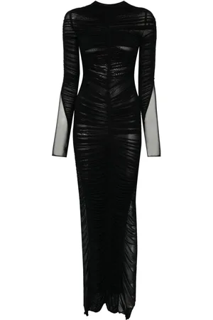 MUGLER Ruched maxi dress